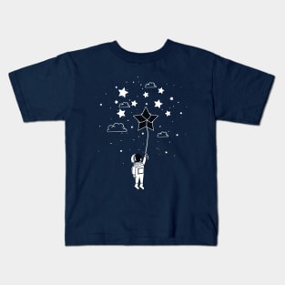 Astronaut draw with star Kids T-Shirt